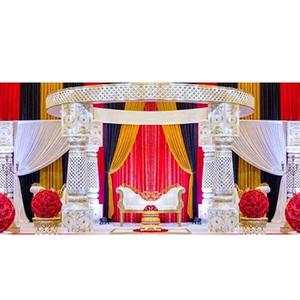 Mandap Tradicional Hindú para Bodas, Mandap Indio Tallado en Fibra de Fiji Maharani, Estilo Vintage, Ventaja Profesional USA - Product Image 1