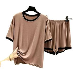 Tenues d'été 2 pièces pour hommes, T-shirt à épaules tombantes respirant et short, style oversize, tendance, vente en gros, design à manches courtes - Product Image 2