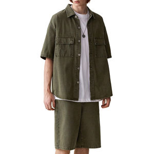 Venta al por mayor nueva moda bordado personalizado de alta cintura pantalones cortos de mezclilla precio barato de fábrica cómodo bajo MOQ pantalones cortos de mezclilla para los hombres - Product Image 1