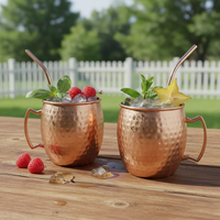 Mug à bière Moscow Mule carré créatif, isolation thermique, acier inoxydable martelé, écologique, divers modèles – Vente chaude