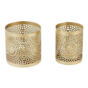 <b>Leaf</b> Mesh Design Tea <b>Light</b> Holder for Table Decoration Metal Candle Holders for Living and Birthday Decor Lanterns Candle Jars - Product Image 3