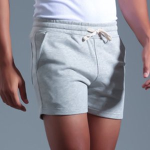 Pantalones cortos atléticos para correr en el gimnasio para hombre con bolsillos 100% algodón cristal sólido transpirable secado rápido cintura elástica entrenamiento Jogger Shorts - Product Image 3