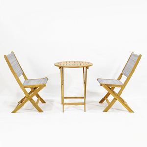 Ensemble de bistrot parisien en bois Comehome Vietnam, table ronde ou carrée pour l'extérieur - Product Image 3