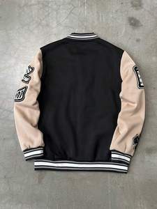 Chaqueta universitaria de béisbol de doble tono Unisex de lana de invierno con capucha acolchado logotipo frontal ropa personalizada Fabricación de fábrica - Product Image 2