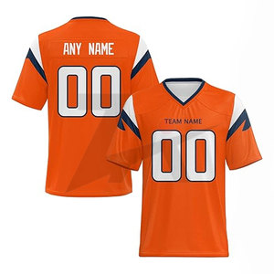 Maillot de football américain unisexe en polyester respirant 100 %, design personnalisé, vente en gros, avec nom d'équipe, couleurs et tailles personnalisables - Product Image 1