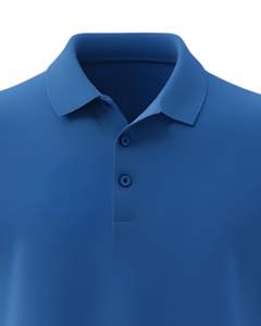 Polo pour homme uni bleu royal à manches courtes en coton respirant, tissu doux, col classique, patte de boutonnage, vêtement décontracté - Product Image 5