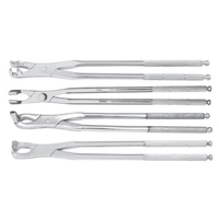 Ensemble de 4 pinces dentaires vétérinaires pour chevaux en acier inoxydable Instruments d'extraction de dents équines et molaires durables toutes tailles