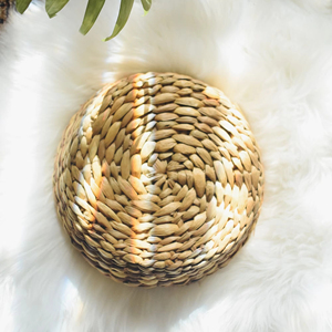 ถ้วยผักตบชวาฐานแบนฐานเรียบของตกแต่งอาหารธรรมชาติเป็นมิตรต่อสิ่งแวดล้อมผลิตภัณฑ์จากเวียดนาม - Product Image 4