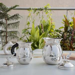 Handi Plateado en Plata con Diseño Floral Decorativo para Bodas - Product Image 5