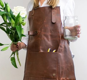 Tablier en cuir pour hommes Boiserie Forgeron Bouchers avec Poches - Product Image 1