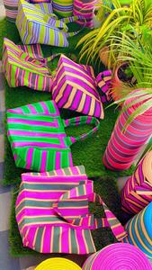 กระเป๋าเครื่องสำอางทำจากไนลอนรีไซเคิลเป็นมิตรต่อสิ่งแวดล้อมใช้ซ้ำได้มีซิปกระเป๋าช้อปปิ้งพลาสติก - Product Image 3