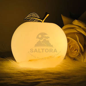 โคมไฟเกลือทรงเกลือทำจากวัสดุที่ดีที่สุดโคมไฟเกลือรูปแอปเปิ้ลขายส่ง - Product Image 2