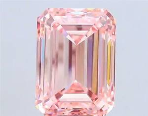 Diamant de laboratoire taille émeraude 15,02 carats, couleur rose fantaisie, clarté VVS1, pierre en vrac certifiée IGI, bijoux de luxe en gros - Product Image 4
