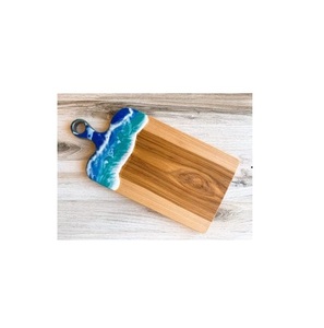 Royal Luxury Customize Design Wooden And Epoxy Resin Cheese Board Rectangular Shape Wood Chopping Board for Home Kitchen Use - Product Image 2