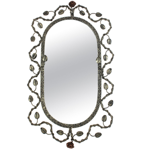 Miroir mural encadrée en métal argenté, style aluminium, pour chambre à coucher et salle de bain, miroir mural, décoration intérieure - Product Image 2