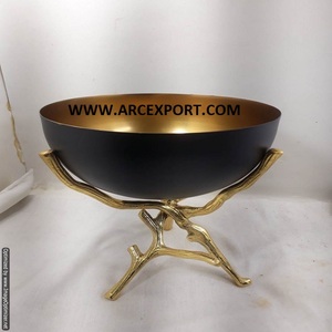 Phong cách thiết kế chi nhánh màu đen và vàng bột tráng bảng trung tâm bát nhà bếp trộn phục vụ bát trong giá cả phải chăng - Product Image 6