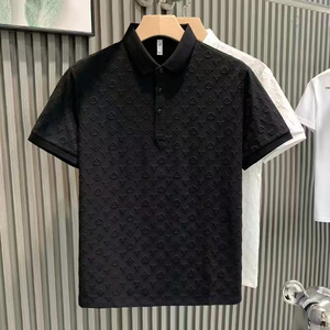 Hommes Rétro Mince pour Chemise Marque Designer Été Vêtements D'affaires Manches Courtes Tricoté Respirant Fil Teint - Product Image 6