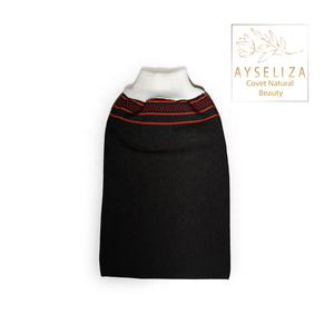 Guantes de baño de fibra de bambú orgánico de primera calidad, mitones antibacterianos para depurador de cuerpo, purificador de poros, Desintoxicación de la piel, accesorios de ducha de Spa - Product Image 5