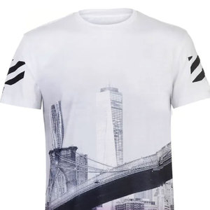 T-shirt Homme Manches Courtes Haute Qualité Très Vendu 220g Coton Épais Tricoté Fibre de Bambou Uni Respirant Séchage Rapide Décontracté - Product Image 2