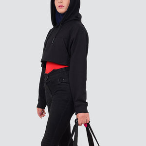 Streetwear Vente Chaude Femmes Crop Top Hoodies Fabriqués en Matériel de Haute Qualité Respirant Femmes Crop Top Hoodies - Product Image 5