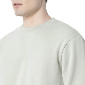 Vente chaude plaine coton polaire pull sweat impression personnalisée broderie col rond basics hommes sweats respirants - Product Image 4