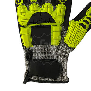 Gants de travail robustes pour adultes avec protection des jointures en TPR, résistants aux coupures et anti-vibrations - Product Image 5