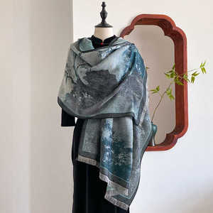 Best High Quality 2025 Ladies Jacquard <b>Scarf</b> Elegant Traditional Winter <b>Wrap</b> Made of Polyester - Product Image 2