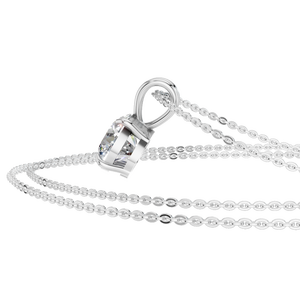 Popular Colgante de Oro Sólido de 14K con Moissanita de 1 Quilate y Cadena de Eslabones, Certificado IGI, Estilo Clásico para Mujer, Regalo y Fiesta - Product Image 2