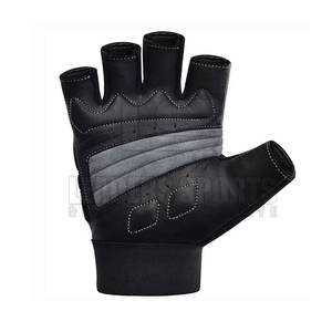 Gants de musculation demi-doigts en cuir personnalisables avec logo, antidérapants, avec sangle de poignet réglable, pour hommes et femmes, qualité supérieure, LEADER - Product Image 4