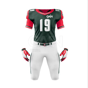 Customized Design Factory Made Best Material Breathable Short Sleeve American Football Uniform Sets Plus Size Latest Design - Product Image 1