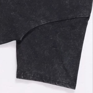 Camiseta de punto de manga corta para hombre, estilo hip hop, oversized, cuello redondo, lavado ácido, estilo americano, colección Primavera Verano 2026 - Product Image 5