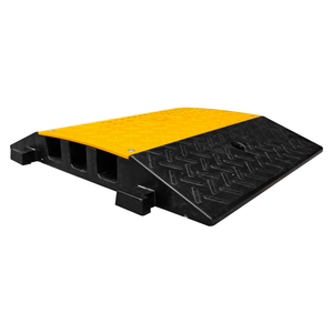 แผ่นยางกันกระแทกสายเคเบิล 3 ช่อง ขนาด 60 x 50 x 7.5 ซม. สำหรับภายนอกอาคาร ทำจาก PVC ป้องกันสายเคเบิล  พร้อมฝาครอบยาง/พลาสติก  ลดความเร็ว - Product Image 4