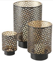 Lanterne de Noël élégante en métal moderne, motif floral fait main, design personnalisé, taille sur mesure, porte-bougie votif haut – Grande Vente
