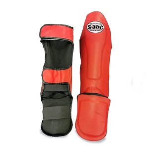 2023 dernière conception protège-tibia de haute qualité protège-tibia de boxe en cuir PU fait protège-tibia de boxe - Product Image 5