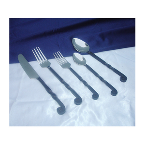 Ensemble de couverts de table à tige en acier inoxydable brillant Ensemble de couverts de luxe moderne polonais de haute qualité - Product Image 1