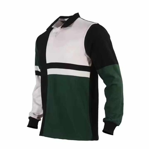 เสื้อรักบี้ผ้าเจอร์ซีย์แบบสั่งทำพร้อมแผ่นรองไหล่ระบายอากาศตาข่ายระบายอากาศและออกแบบโลโก้คลับ - Product Image 3