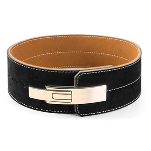เข็มขัดหนังวัวแบบหนา10มม. เข็มขัดยกน้ำหนักแบบปรับได้เข็มขัดยกน้ำหนักหนังวัวแบบปรับได้ - Product Image 1