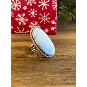Wydell Billie Golden Hill Turquoise <b>Sterling</b> <b>Silver</b> <b>Adjustable</b> <b>Ring</b> Gift Ready - Product Image 3