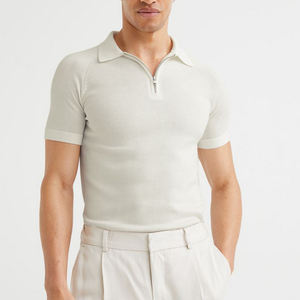 T-shirt col blanc imprimé pour homme, vêtement de sport de haute qualité - Product Image 1