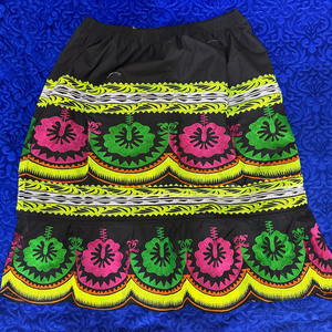 Hawaiian Wear Embroidery Manufactured Pakistan Low Prices High Quality Cotton Women's Casual Polynesian Skirts Embroidery Women - Product Image 4