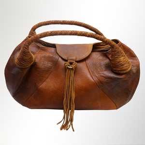 กระเป๋าสะพายไหล่หนังคุณภาพพรีเมี่ยมกระเป๋าโรงอาหารหนังวัวลายดอกไม้ตะวันตกกระเป๋าสตรีสไตล์โบฮีเมียนกระเป๋าถือเครื่องมือช่าง - Product Image 2