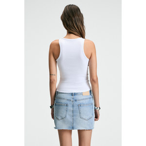 ETHIQUET WIKENDS Camiseta sin mangas con cuello redondo y tiras gruesas en la parte delantera con detalle estampado para mujer - Product Image 6