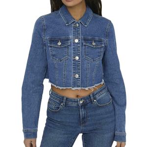 Chaqueta Vaquera Corta para Mujer con Botones y Bolsillos en el Pecho, Diseñada para Mujer, para Todas las Temporadas, Comodidad 2026 - Product Image 1