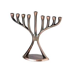 Hanukkah menorah เหล็กหล่อสำหรับงานหนักมีดีไซน์คลาสสิกเชิงเทียนชาวยิว - Product Image 4