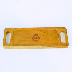 Plateau de service en bois élégant et fonctionnel de qualité supérieure avec poignées pour affichage de mariage dans la salle à manger cuisine salon table basse - Product Image 3
