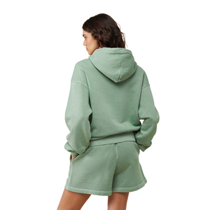 2025 Pure Trendy Cropped Hoodie para mujer, de manga larga colección de invierno, sudaderas con logotipo personalizado, tejido de punto frontal impreso - Product Image 2