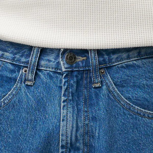 Men's Modern Fit Jorts Casual Straight Jeans Style <b>Light</b> Washed Breathable Denim Solid Color Great for <b>Lounge</b> Outdoor Use Mid - Product Image 4