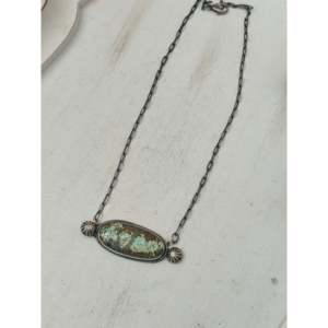 Collier Ancrage Vintage Navajo en Turquoise de Lac Carico et Argent Sterling, Chaînes Perlées Religieuses pour Mariages et Cadeaux - Product Image 2