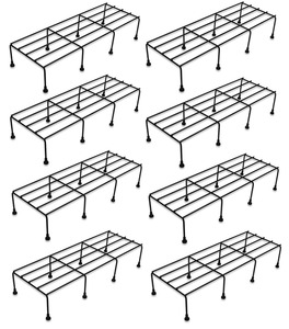 Juego de 8 soportes para plantas para especias de vidrio y macetas que hacen que tu espacio sea fácil de limpiar y único para la cocina del hogar - Product Image 1