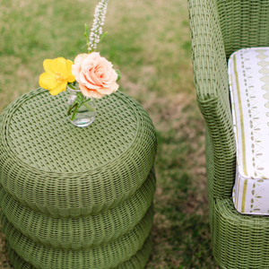 Table d'appoint en rotin tissé à la main, tabouret d'appoint en osier naturel, table d'appoint en rotin en forme de bulle, meubles en osier faits à la main pour le salon - Product Image 5